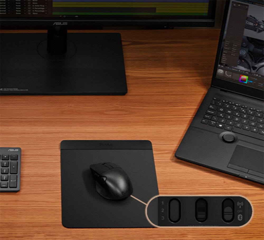 ASUS ProArt MD300 Wireless Bluetooth Dual Mode Mouse 4200DPI For Windows MacOS