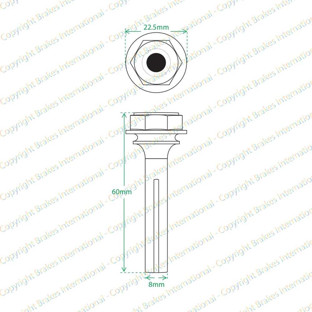 FRONT BRAKE CALIPER SLIDER PIN GUIDE BOLT KIT FITS: VW CADDY 1996-2003 BCF1301AC