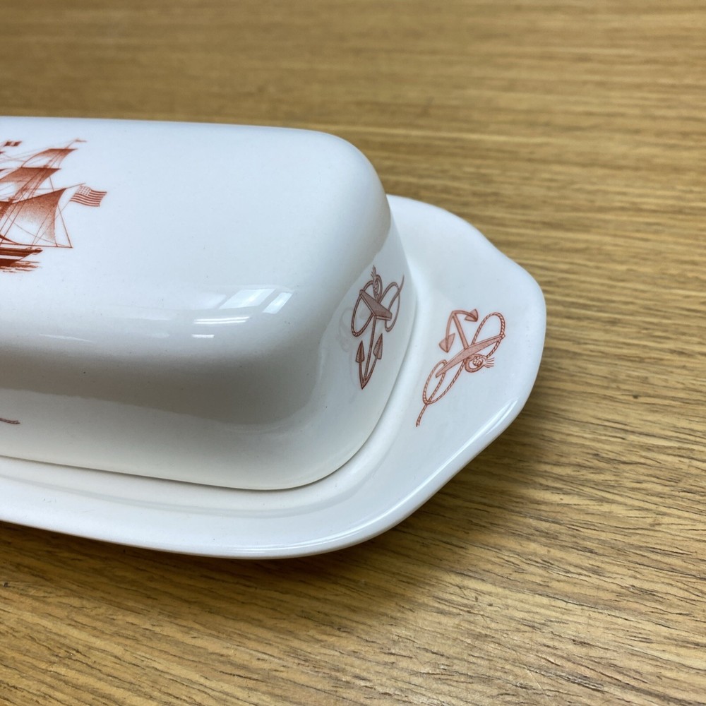 Spode Trade Winds Blue Butter Dish