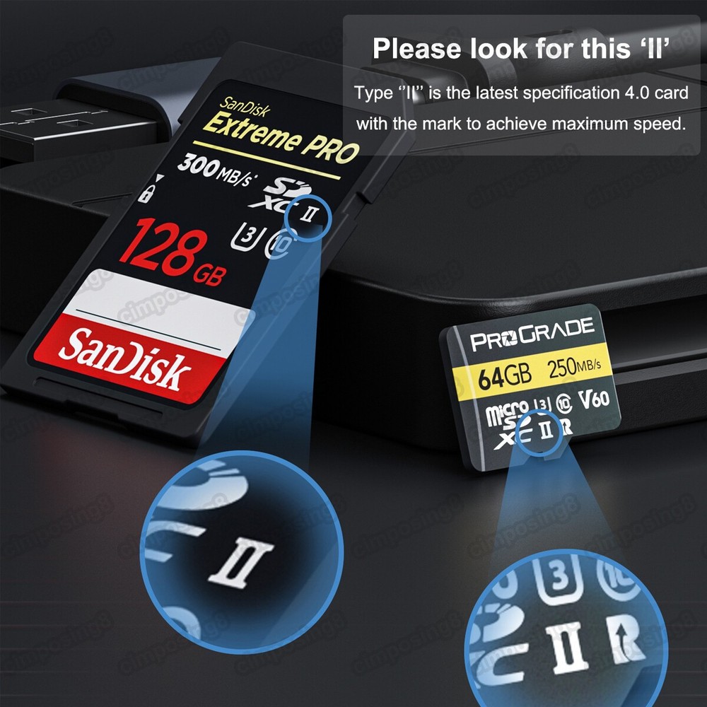 4-in-1 USB3.0/USB-C Card Reader SD Micro SD TF CF MS Compact Flash Card Adapter