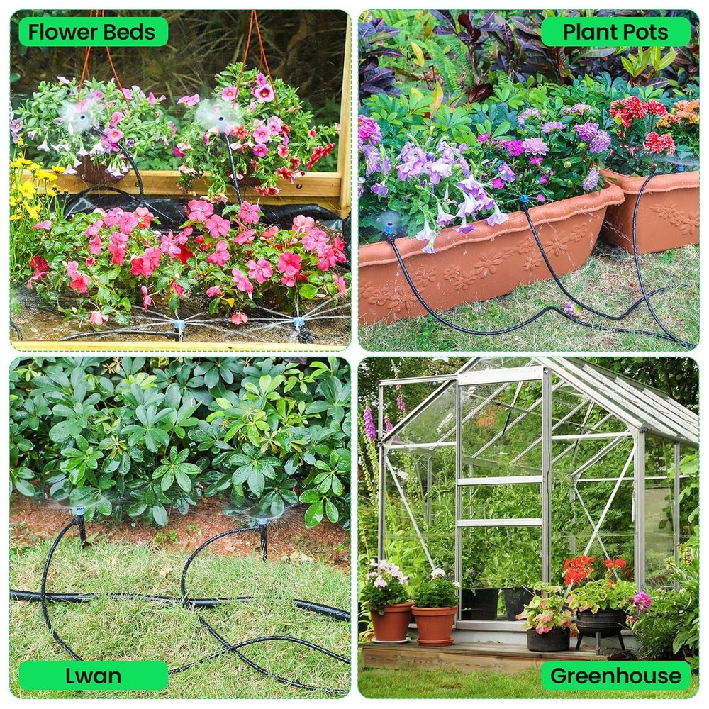 MIXC Drip Irrigation System,Quick Connector Garden Watering System Automatic Spr