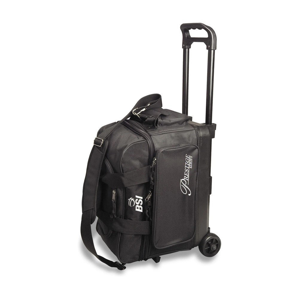 BSI Prestige 2-Ball Roller, Black/Silver Bowling Bag