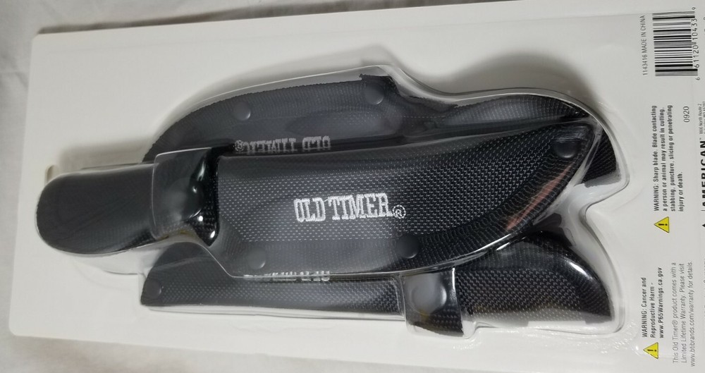 Old Timer Combo Pack of 3 Fixed Blade Knives with Sheaths - NEW in Box