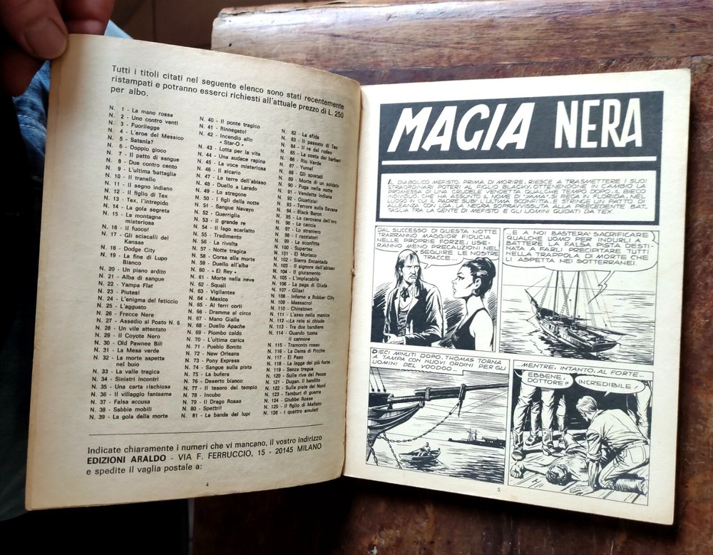 TEX Comic No. 127 BLACK MAGIC 1971 Sergio Bonelli LIVED + Read Description