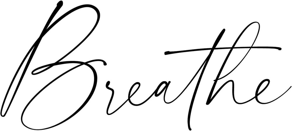 Breathe Temporary Tattoo 3cm – Pack of 4 Black Word Script Design
