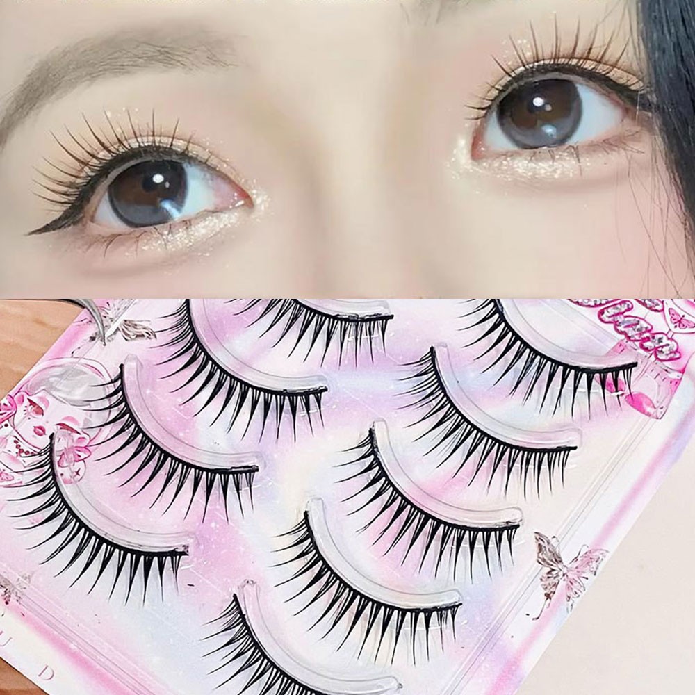 Plastic Band False Eyelashes Set Easy Application Natural Style 7-9-12mm