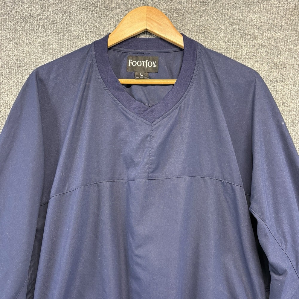 Footjoy Jacket Men Large Blue Pullover Long Sleeve Golf Windbreaker