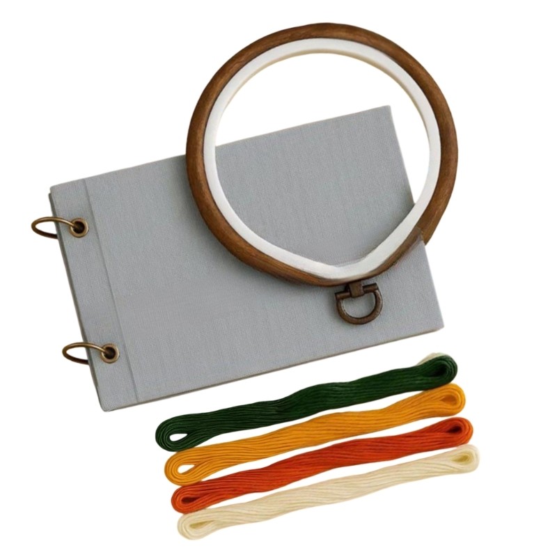 Professional Embroidery Set Includes Needle Thread Linen And Guide