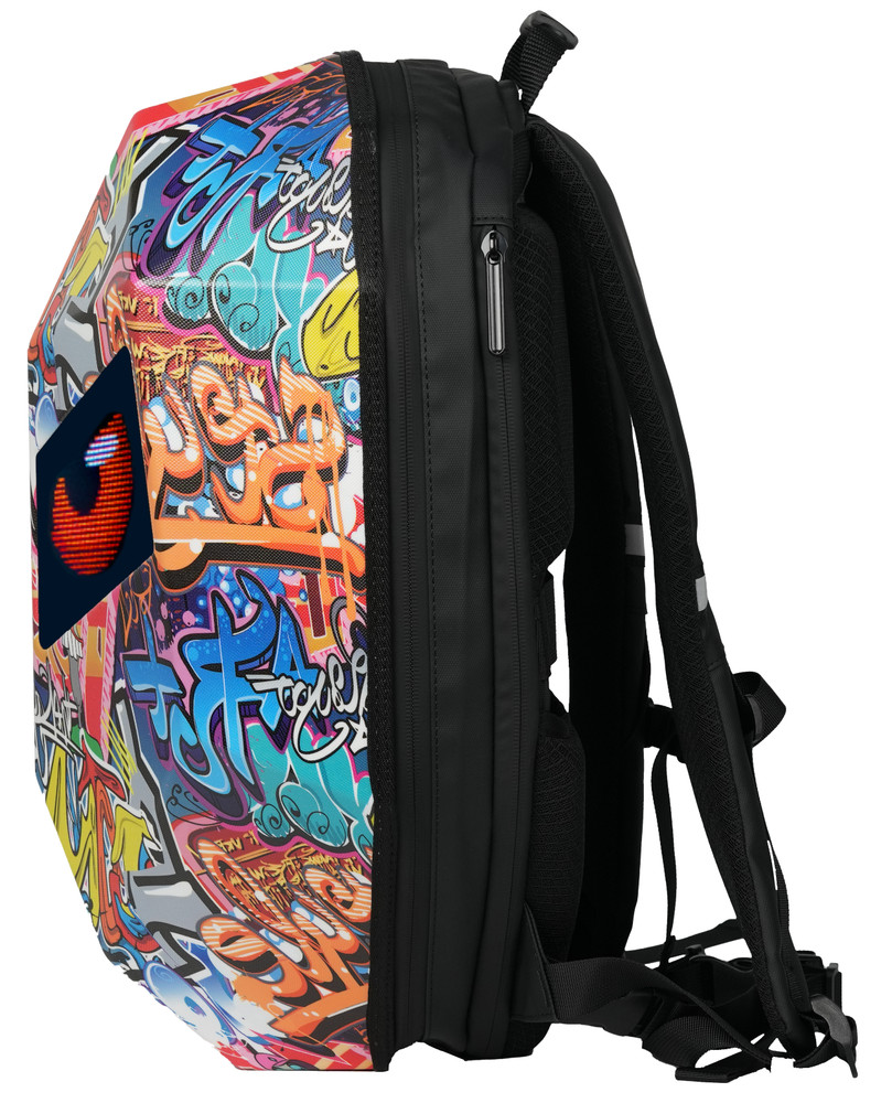 Animated Eyes LED Backpack - Programmable Moving Display, Cool Gamer Rucksack
