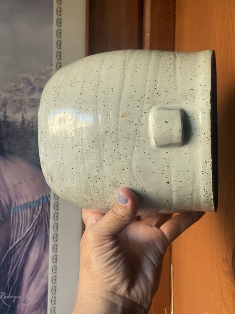 Vintage Signed Terra Cotta Jar