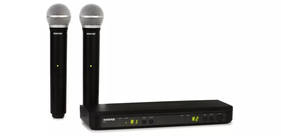 NEW BLX288/PG58 For Handheld Wireless Microphone System with 2 Microphone
