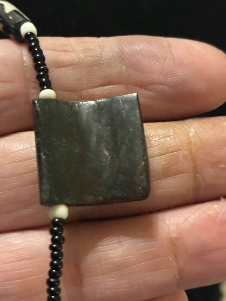 2 Artisan Stone And Bone Beaded Necklaces