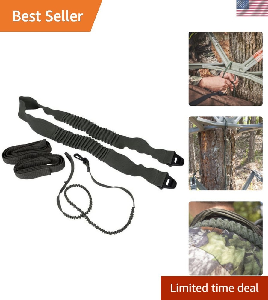 Durable Black Nylon Shoulder & Tether Straps - Perfect for Hunters & Climbers