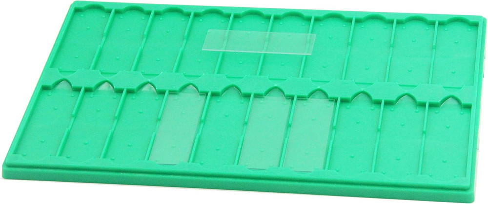 Plastic Microscope Slide Tray; 20 Capacity, Pack of 4