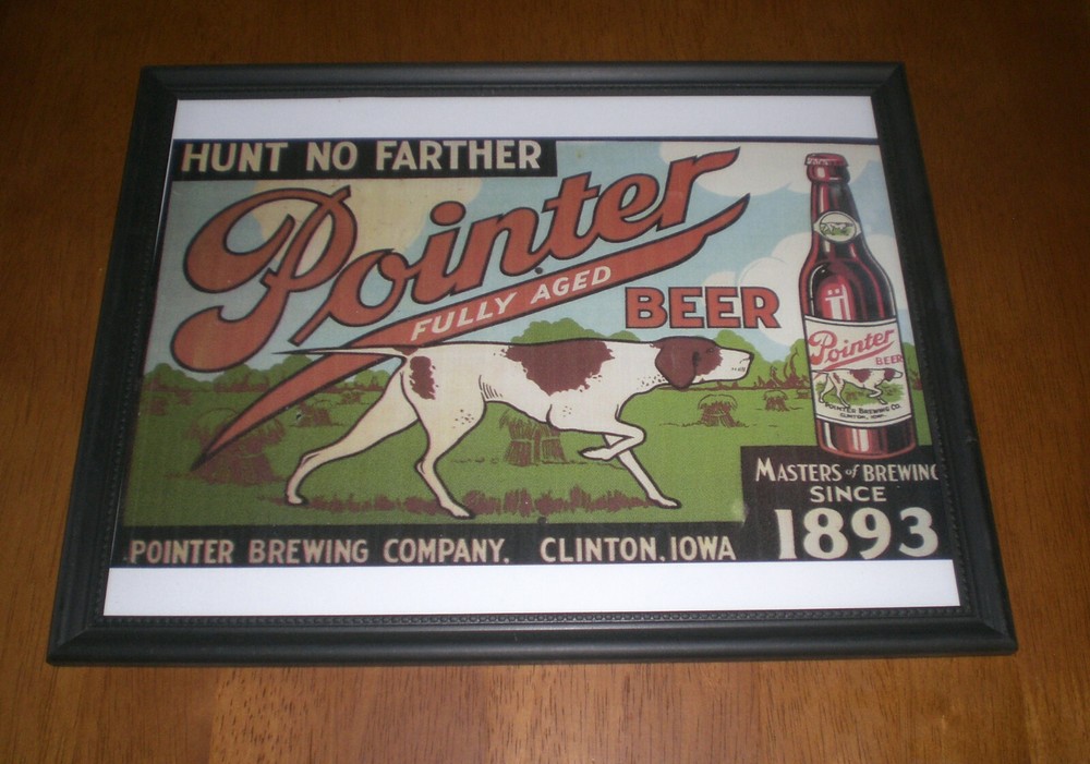 POINTER WINTER BEER FRAMED COLOR AD PRINTS - POINTER BREWING - YOU PICK
