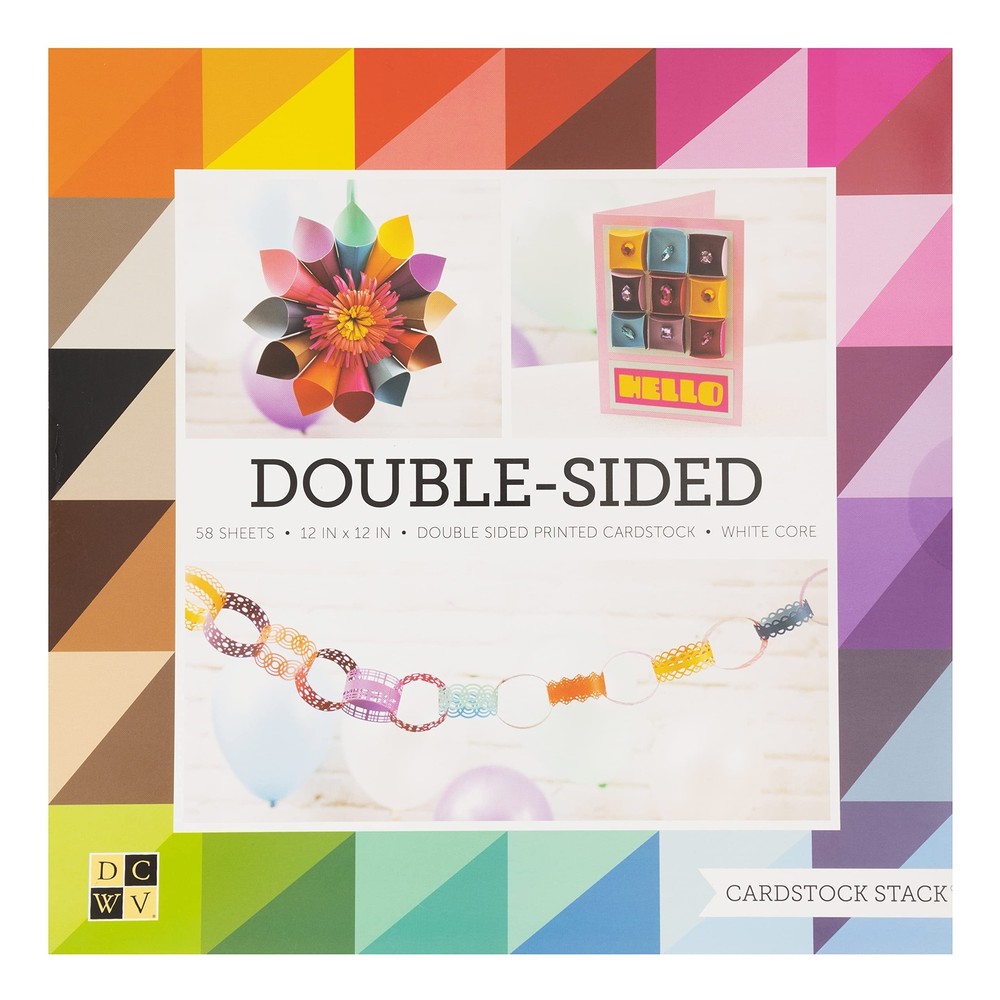 Double Sided Cardstock Stack Textured 58 Sheets 12 x 12 inches