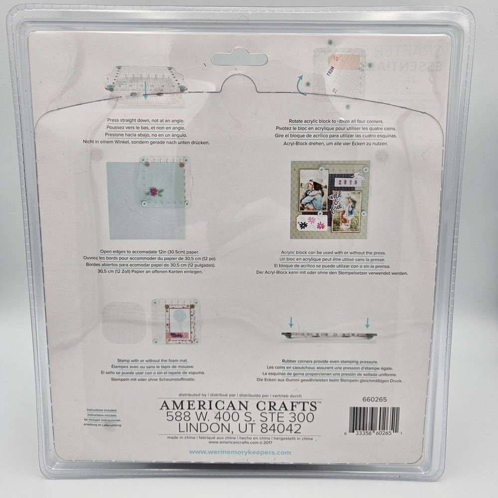 We R Memory Keepers Precision Press Advanced Stamp positioner Crafter Tool Art