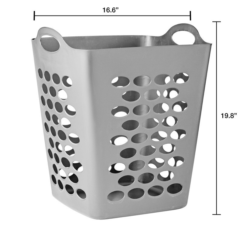 3 Pack Flexible Square Laundry Hamper W/ Handle Breathable Design Lightweight US