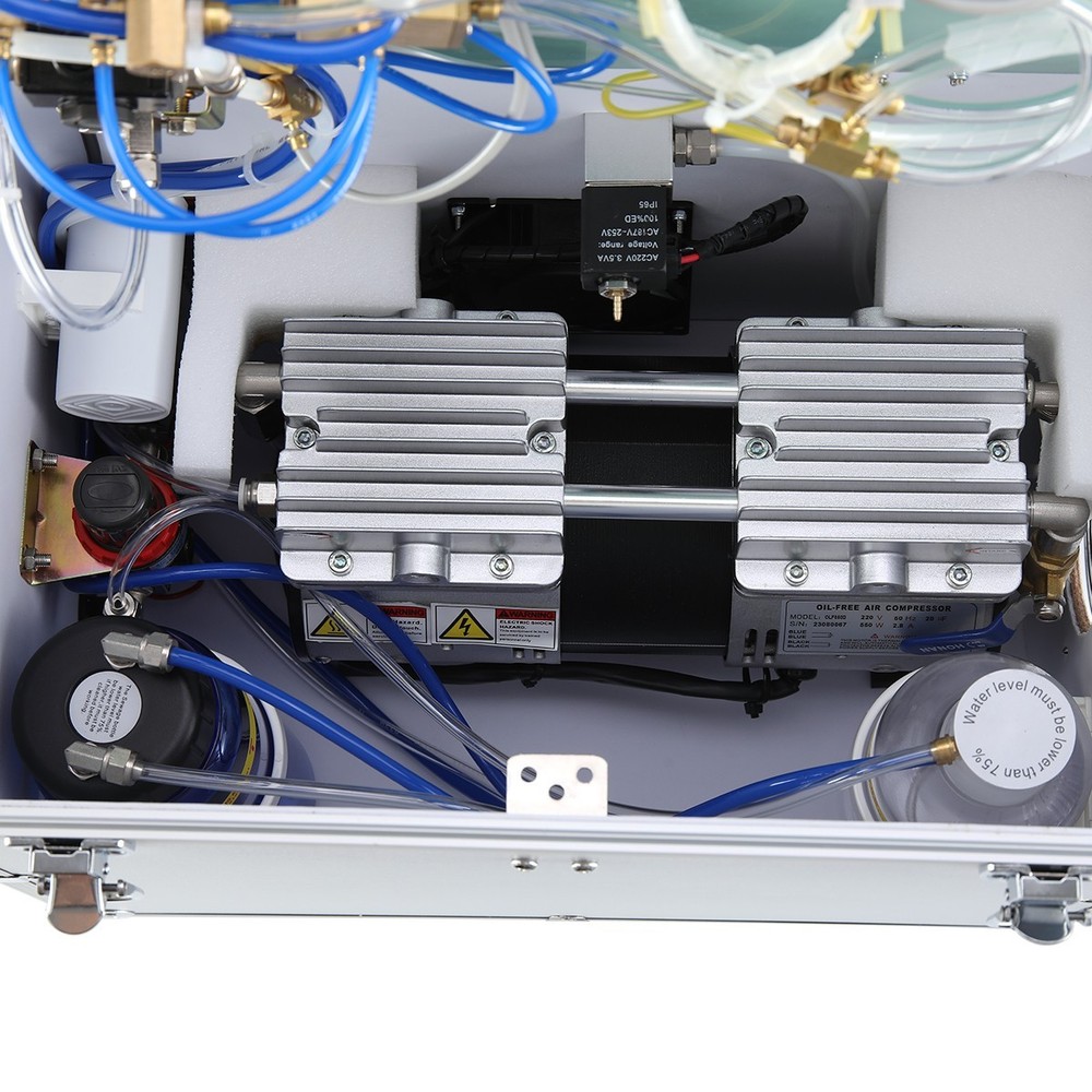 Portable Dental Mobile Delivery Unit Rolling Case Suction Air Compressor System