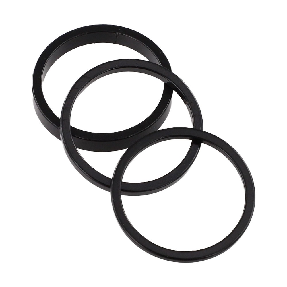 Stackable Design Aluminum Stem Riser Set 5 Height Options Anodized Silver Finish