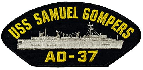 USS Samuel GOMPERS AD-37 Ship Patch - Great Color - Veteran Owned Business