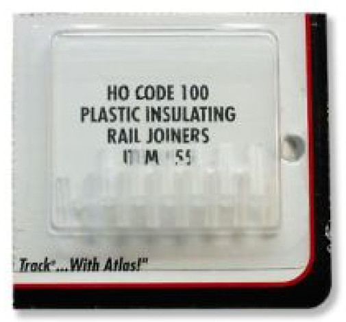 Atlas #55 Plastic Insulating Rail Joiners  for HO Scale Code 100 Track