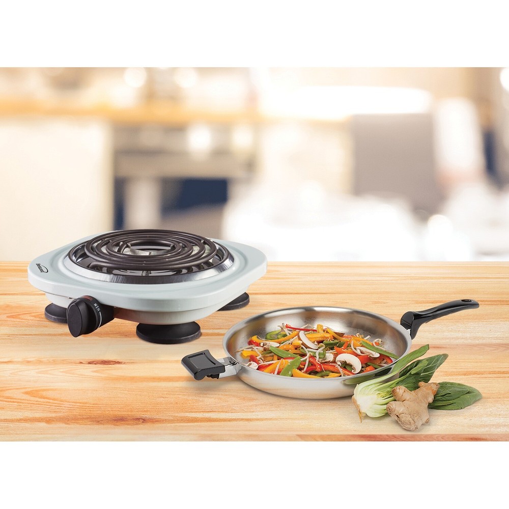 1,000-Watt Single Electric Burner (White)