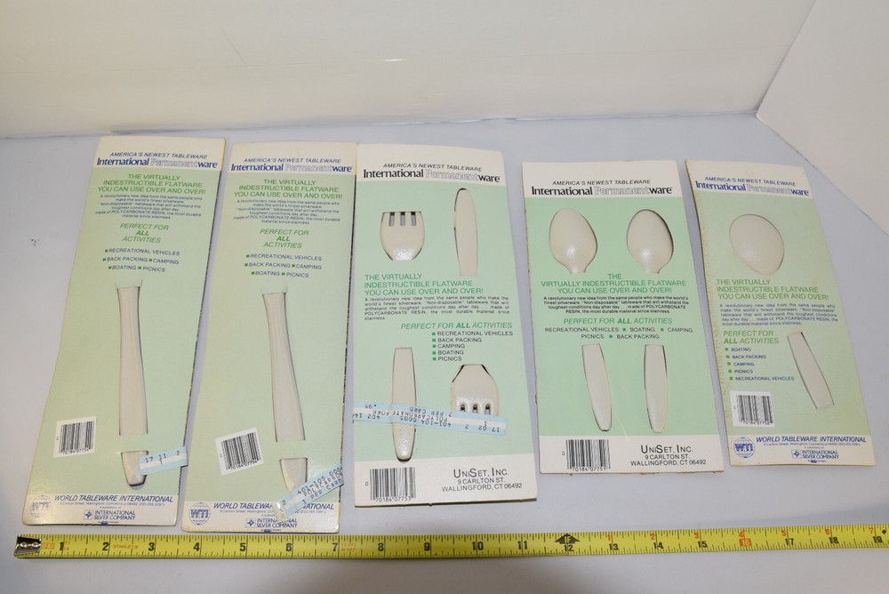 International Permanentware Camping Utensil Knife Fork Soup Spoon Polycarbonate