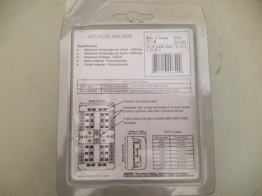 BEP ATC Fuse Holder, ATC-6W