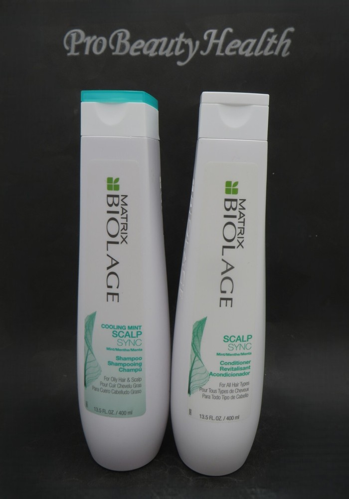 MATRIX BIOLAGE SCALPSYNC Cooling Mint Shampoo & Conditioner 13.5 oz