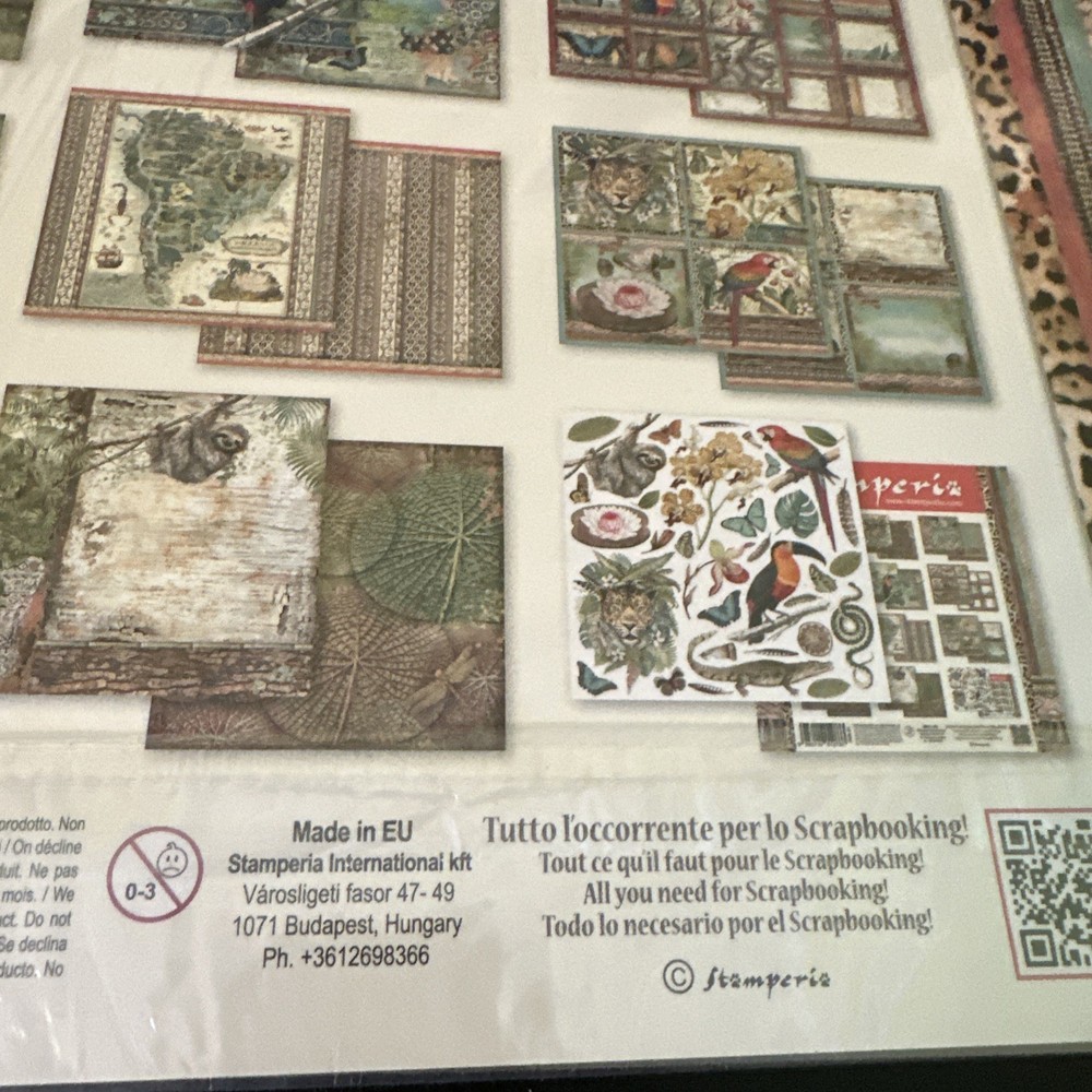 Stamperia Amazonia 12x12” 10 Double Faced Sheets Scrapbooking Journal