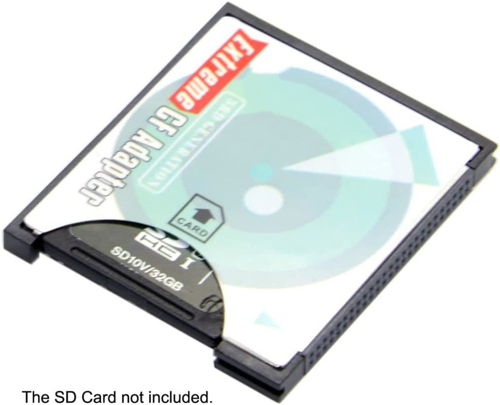 SD SDHC SDXC to CF Compact Flash Memory Card Adapter Reader Type I High-Speed Ex