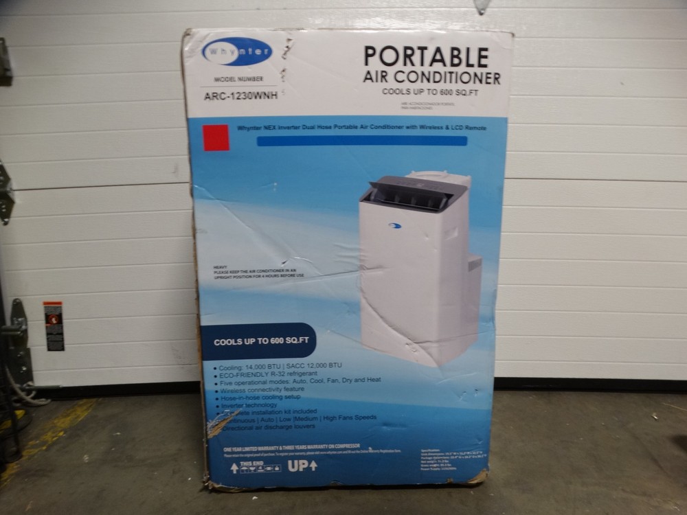 Whynter NEX 12,000 (DOE) BTU Portable Air Conditioner Cools 600 SqFt ARC-1230WNH