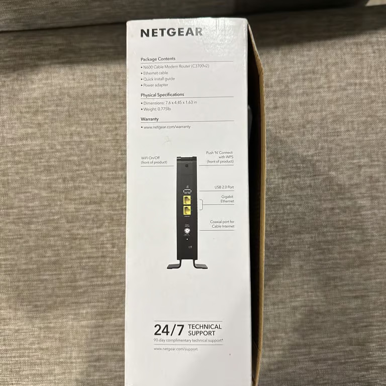 Netgear C3700 WiFi Cable Modem Router