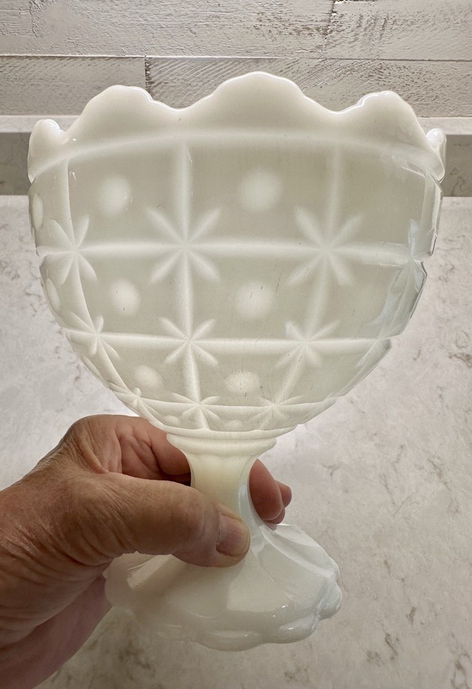 NAPCO #1185, MILK GLASS COMPOTE