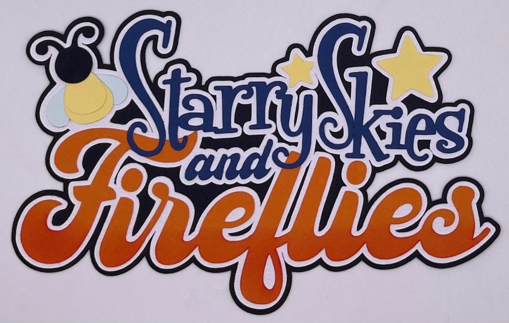 Summertime - Fireflies - Paper Piecing Scrapbook Embellishment Die Cuts