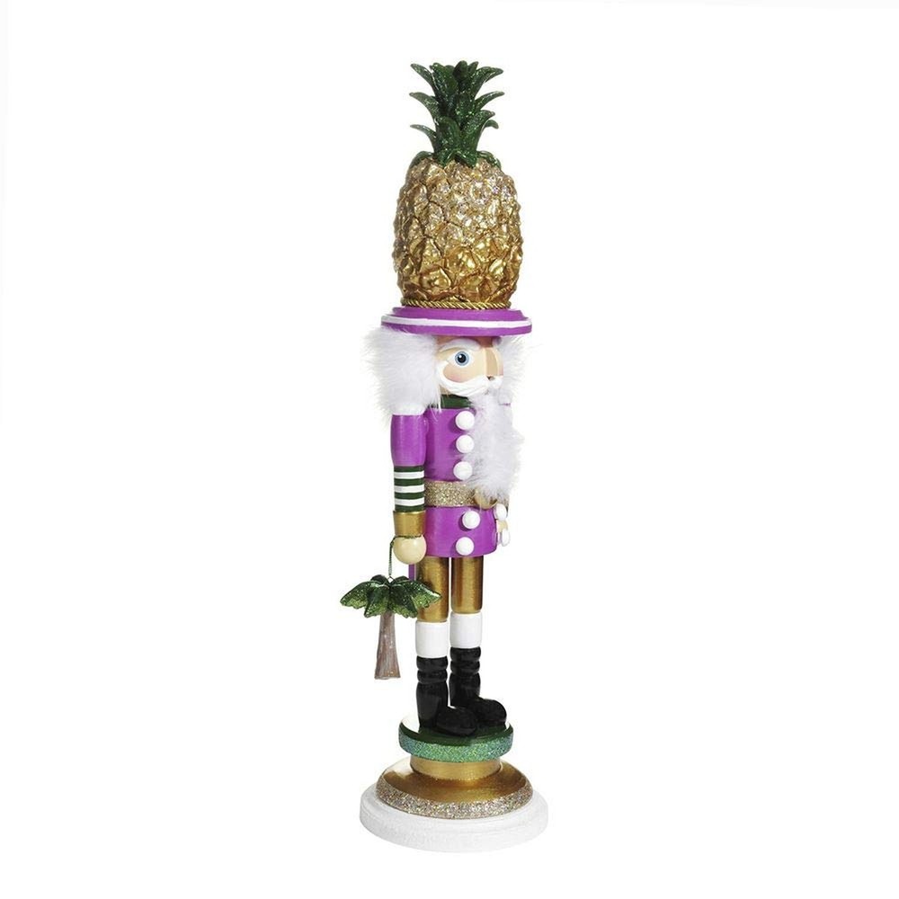 Kurt S. Adler 19.5-Inch Hollywood Pineapple Hat Nutcracker, Multi