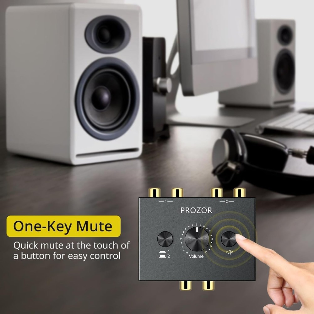 Stereo Audio Selector - Effortless Plug-and-Play