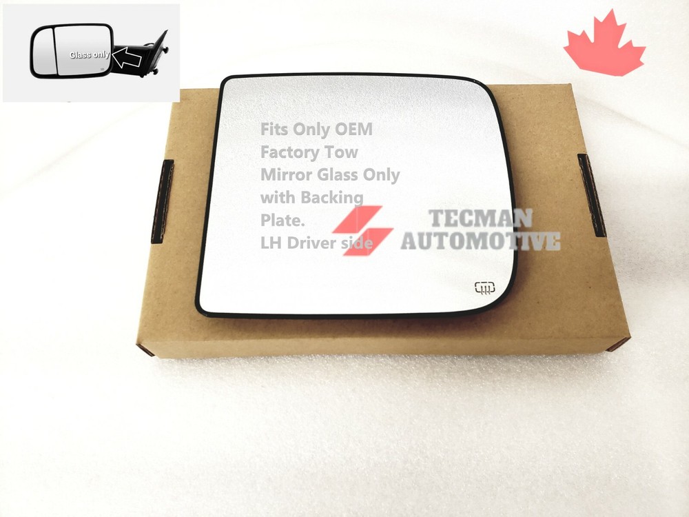 Towing mirror side mirror glass for dodge ram 2009 - 2018 Driver side heated