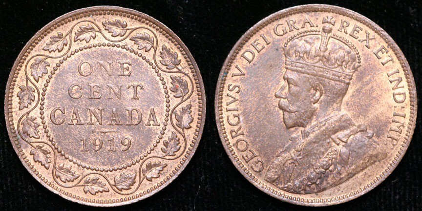 Canada 1919  Large Cent - Choice Uncirculated