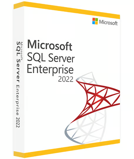 MS SQL Server 2022 Enterprise 16 Core Unlimited CALs DVD + COA
