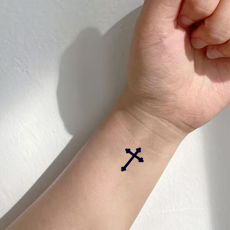 Durable Waterproof Temporary Tattoos, Featuring Cross Patterns, Tatoos Stickers