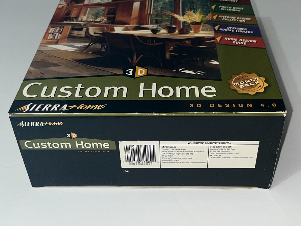 Sierra 3-D Custom Home Design, Architect, Decore & More, PC CD-ROM (SEALED)