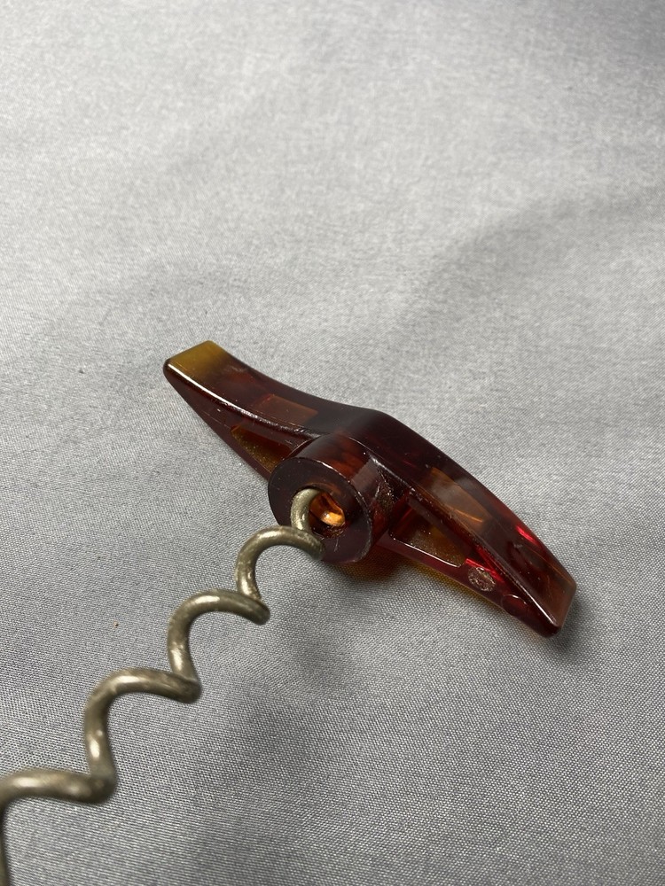 Vintage MCM Bakelite Corkscrew Wine Bottle Opener