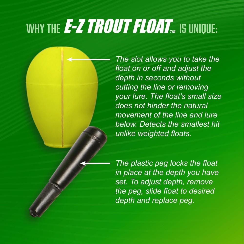 Trout Magnet E-Z Float Fishing Bobbers, Easy Depth 36 pack, Multi