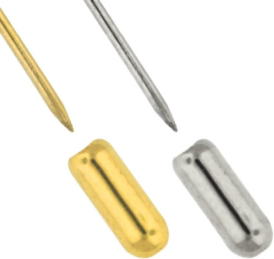 25 Pack - 's Tie Pin Backing Lapel Stick Pin End Cap - Silver