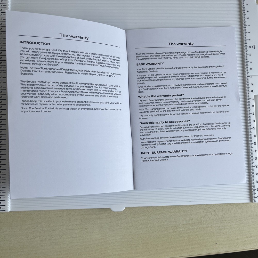 Ford Transit Courier Service Book Blank