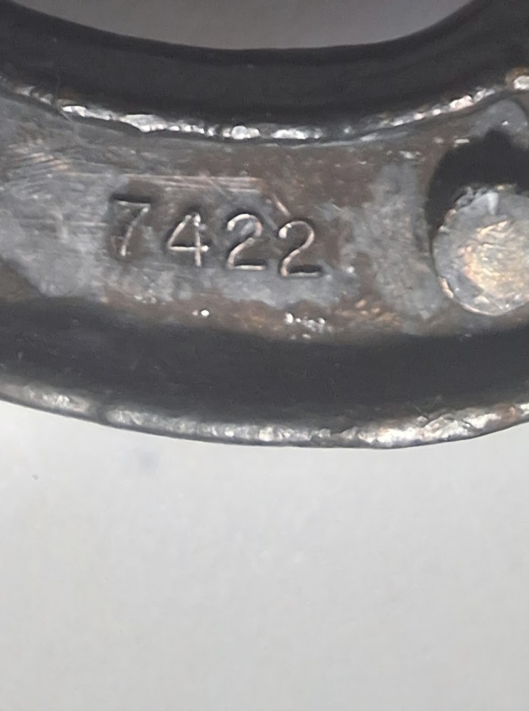 Vtg 2 Solid Brass #7422 Drawer Hanging Pulls w. Backplates