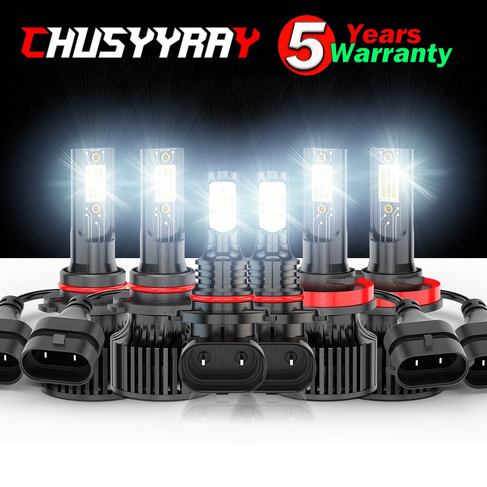 For Ram 1500 2011-2018 LED Headlight KIT Hi Lo Beam + Fog Light Bulbs 360000LM