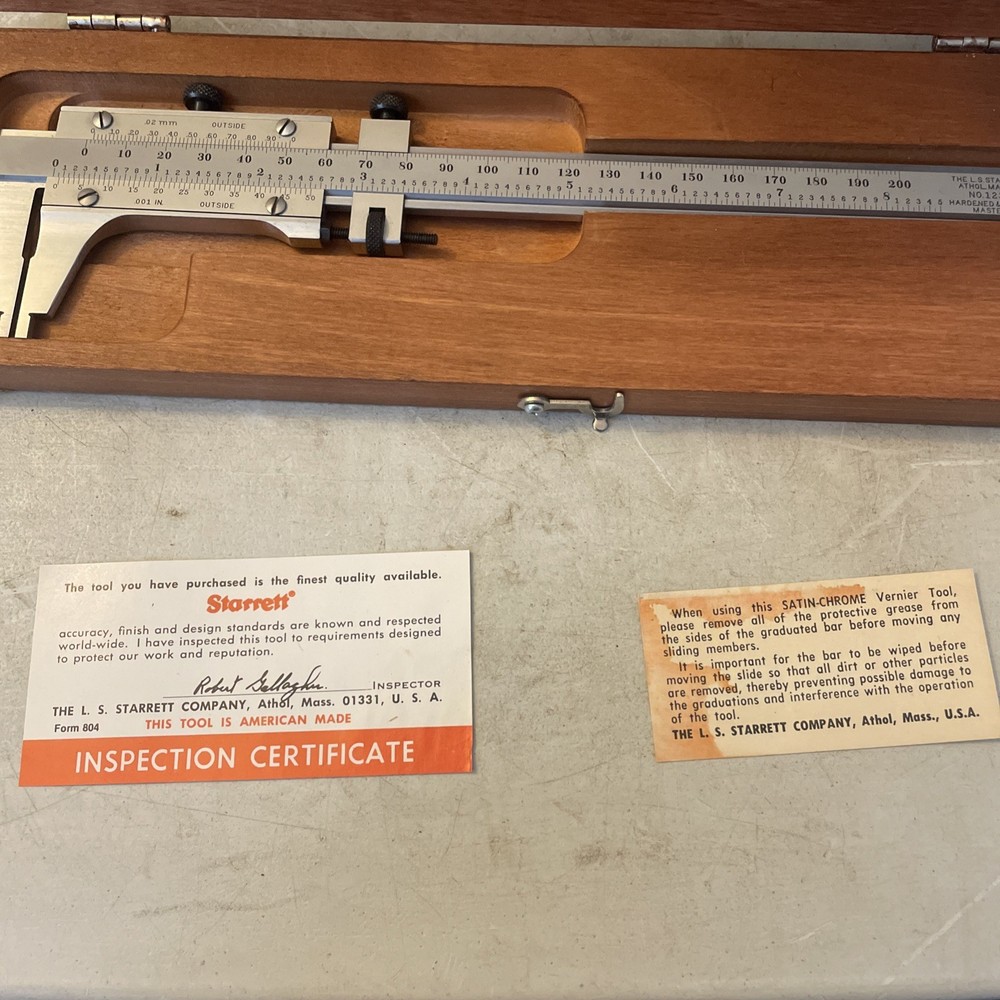 Starrett 123EMZ-6 MASTER VERNIER CALIPER